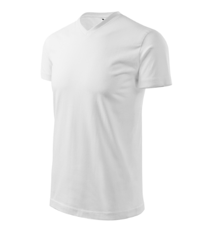 Heavy V-neck-bílá