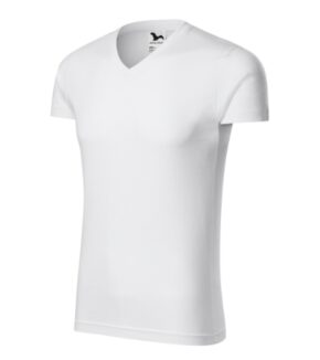 Slim Fit V-neck-bílá