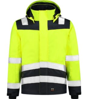 Midi Parka High Vis Bicolor-fluorescenční žlutá