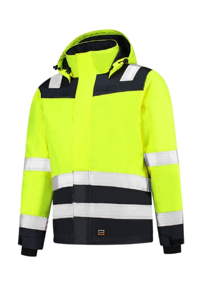 Midi Parka High Vis Bicolor-fluorescenční žlutá