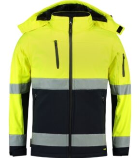 Bi-color EN ISO 20471 Softshell-fluorescenční žlutá